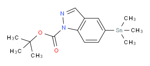 叔丁基 5-(三甲基锡基)-1H-吲唑-1-甲酸酯