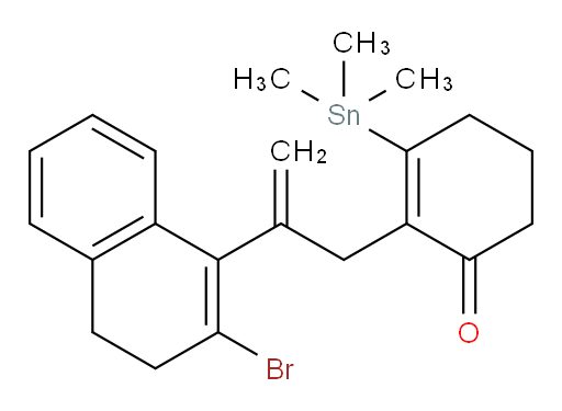 2-(2-(2-bromo-3,4-dihydronaphthalen-1-yl)allyl)-3-(trimethylstannyl)cyclohex-2-enone