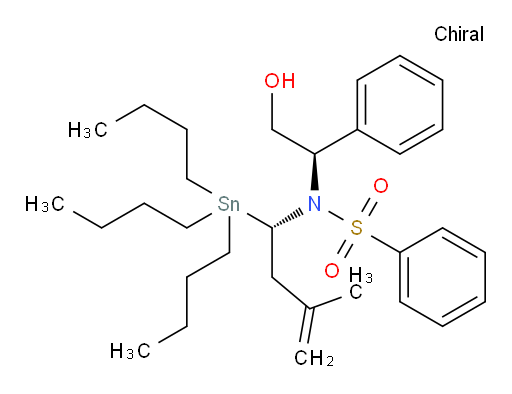N-((R)-2-hydroxy-1-phenylethyl)-N-((S)-3-methyl-1-(tributylstannyl)but-3-en-1-yl)benzenesulfonamide