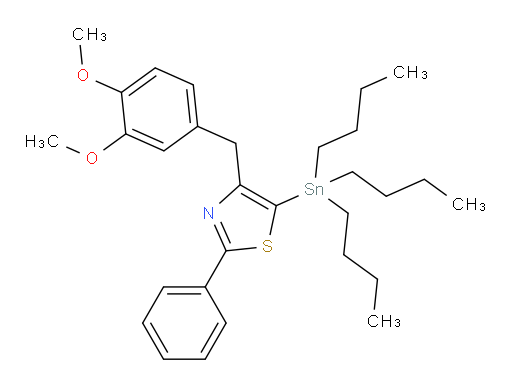 4-(3,4-dimethoxybenzyl)-2-phenyl-5-(tributylstannyl)thiazole