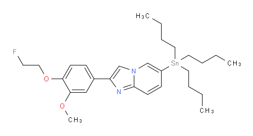 2-(4-(2-fluoroethoxy)-3-methoxyphenyl)-6-(tributylstannyl)imidazo[1,2-a]pyridine