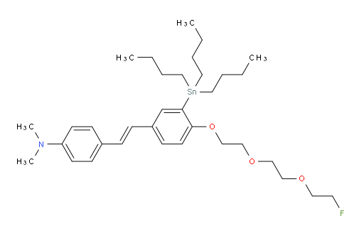 (E)-4-(4-(2-(2-(2-fluoroethoxy)ethoxy)ethoxy)-3-(tributylstannyl)styryl)-N,N-dimethylaniline