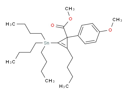 甲基 2-丁基-1-(4-甲氧基苯基)-3-(三丁基锡基)环丙-2-烯甲酸酯