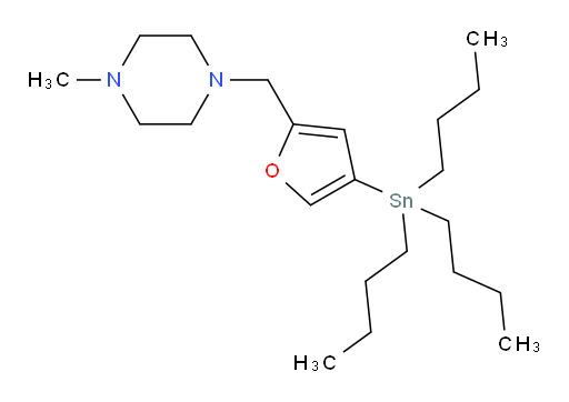 1-methyl-4-((4-(tributylstannyl)furan-2-yl)methyl)piperazine