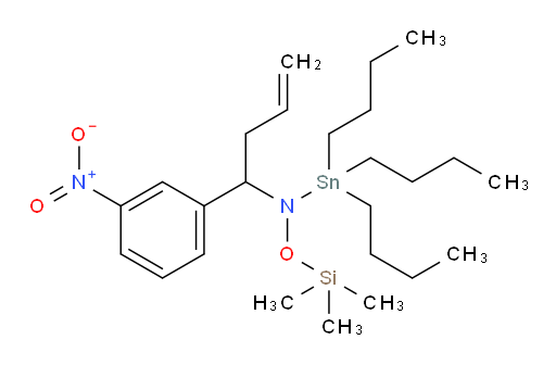 N-(1-(3-nitrophenyl)but-3-en-1-yl)-N-(tributylstannyl)-O-(trimethylsilyl)hydroxylamine