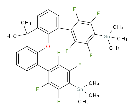 ((9,9-dimethyl-9H-xanthene-4,5-diyl)bis(2,3,5,6-tetrafluoro-4,1-phenylene))bis(trimethylstannane)