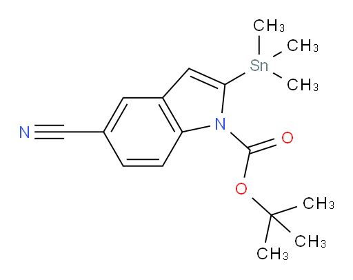 tert-butyl 5-cyano-2-(trimethylstannyl)-1H-indole-1-carboxylate