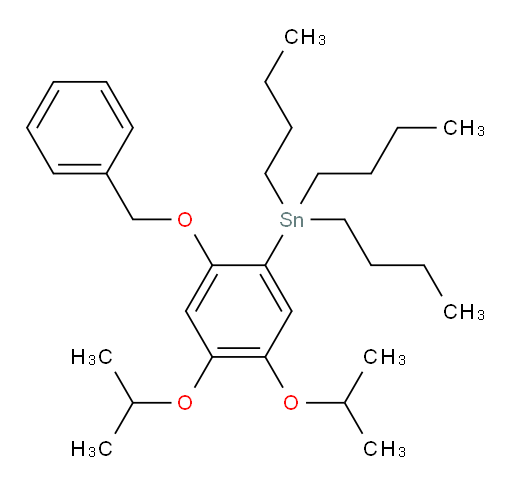 (2-(benzyloxy)-4,5-diisopropoxyphenyl)tributylstannane