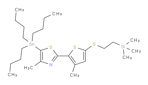 4-methyl-2-(3-methyl-5-((2-(trimethylsilyl)ethyl)thio)thiophen-2-yl)-5-(tributylstannyl)thiazole