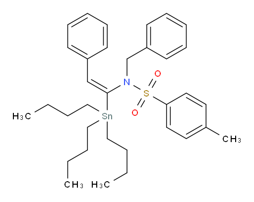 (E)-N-苄基-4-甲基-N-(2-苯基-1-(三丁基锡基)乙烯基)苯磺酰胺