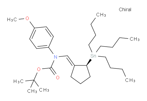 (S,E)-tert-butyl (4-methoxyphenyl)((2-(tributylstannyl)cyclopentylidene)methyl)carbamate