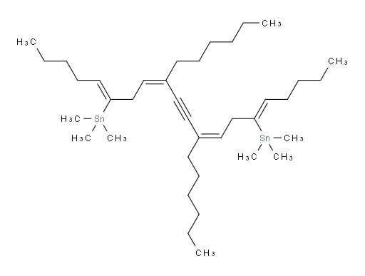 ((5Z,8Z,12Z,15Z)-9,12-dihexylicosa-5,8,12,15-tetraen-10-yne-6,15-diyl)bis(trimethylstannane)