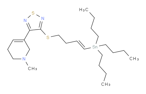 (E)-3-(1-methyl-1,2,5,6-tetrahydropyridin-3-yl)-4-((4-(tributylstannyl)but-3-en-1-yl)thio)-1,2,5-thiadiazole