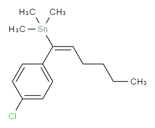 (E)-(1-(4-氯苯基)己-1-烯-1-基)三甲基锡烷