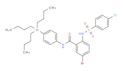 5-bromo-2-(4-chlorophenylsulfonamido)-N-(4-(tributylstannyl)phenyl)benzamide