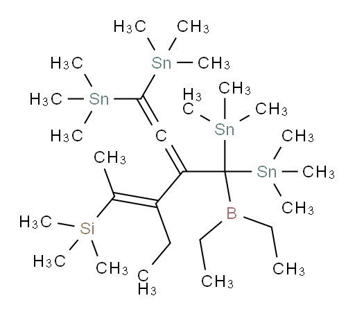 (E)-(4-((diethylboryl)bis(trimethylstannyl)methyl)-3-ethyl-6,6-bis(trimethylstannyl)hexa-2,4,5-trien-2-yl)trimethylsilane