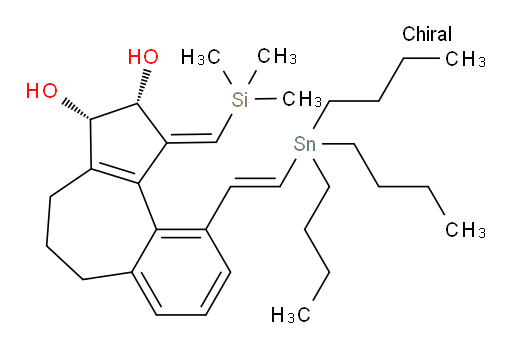 (2R,3S,Z)-10-((E)-2-(tributylstannyl)vinyl)-1-((trimethylsilyl)methylene)-1,2,3,4,5,6-hexahydrobenzo[e]azulene-2,3-diol