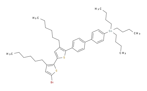 (4'-(5'-bromo-3',4-dihexyl-[2,2'-bithiophen]-5-yl)-[1,1'-biphenyl]-4-yl)tributylstannane