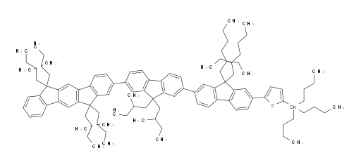 (5-(9,9-bis(2-ethylhexyl)-9',9'-bis(2-methylbutyl)-7'-(6,6,12,12-tetrakis(2-methylbutyl)-6,12-dihydroindeno[1,2-b]fluoren-2-yl)-9H,9'H-[2,2'-bifluoren]-7-yl)thiophen-2-yl)tributylstannane