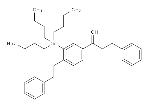 tributyl(2-phenethyl-5-(4-phenylbut-1-en-2-yl)phenyl)stannane