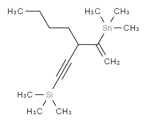 三甲基(3-(1-(三甲基锡基)乙烯基)庚-1-炔-1-基)硅烷