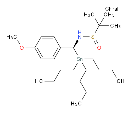 (R)-N-((S)-(4-methoxyphenyl)(tributylstannyl)methyl)-2-methylpropane-2-sulfinamide