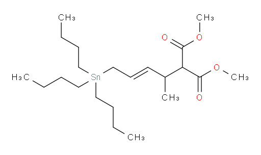 (E)-dimethyl 2-(5-(tributylstannyl)pent-3-en-2-yl)malonate