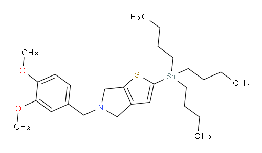 5-(3,4-dimethoxybenzyl)-2-(tributylstannyl)-5,6-dihydro-4H-thieno[2,3-c]pyrrole