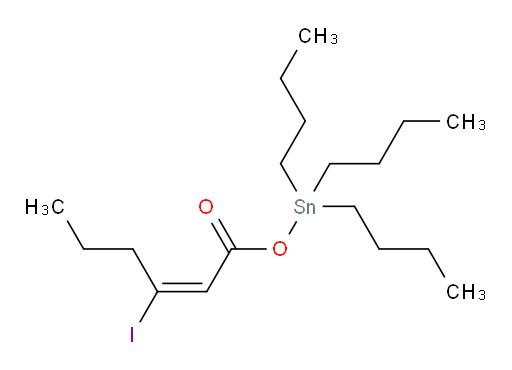 (E)-tributylstannyl 3-iodohex-2-enoate