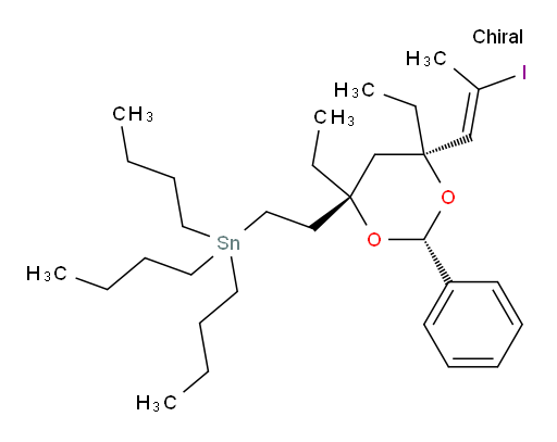 三丁基(2-((2R,4R,6R)-4,6-二乙基-6-((E)-2-碘丙烯-1-基)-2-苯基-1,3-二噁烷-4-基)乙基)锡烷