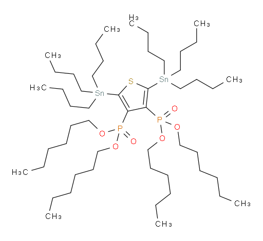 tetrahexyl (2,5-bis(tributylstannyl)thiophene-3,4-diyl)bis(phosphonate)