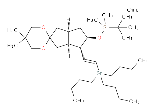 叔丁基(((3a'S,4'S,5'R,6a'R)-5,5-二甲基-4'-((E)-2-(三丁基锡基)乙烯基)六氢-1'H-螺[[1,3]二噁烷e-2,2'-五len]-5'-氧基))二甲基硅烷