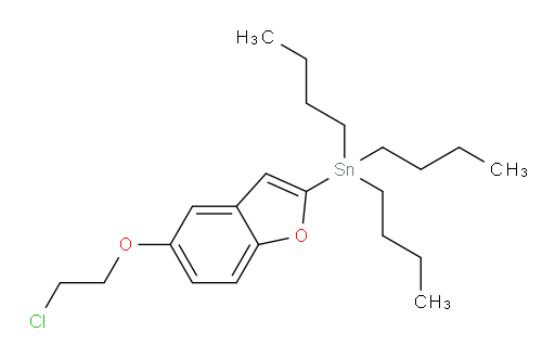 tributyl(5-(2-chloroethoxy)benzofuran-2-yl)stannane