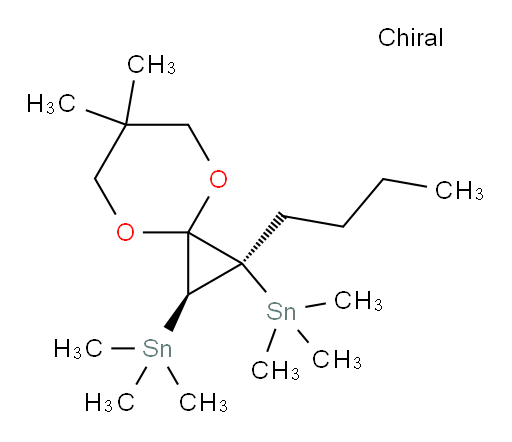 ((1R,2S)-1-butyl-6,6-dimethyl-4,8-dioxaspiro[2.5]octane-1,2-diyl)bis(trimethylstannane)