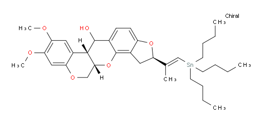 (2R,6aR,12aS)-8,9-dimethoxy-2-((E)-1-(tributylstannyl)prop-1-en-2-yl)-1,2,6,6a,12,12a-hexahydrochromeno[3,4-b]furo[2,3-h]chromen-6-ol