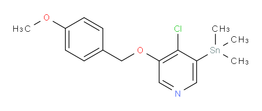 4-chloro-3-((4-methoxybenzyl)oxy)-5-(trimethylstannyl)pyridine