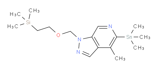4-methyl-1-((2-(trimethylsilyl)ethoxy)methyl)-5-(trimethylstannyl)-1H-pyrazolo[3,4-c]pyridine