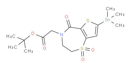 tert-butyl 2-(1,1-dioxido-5-oxo-7-(trimethylstannyl)-2,3-dihydrothieno[2,3-f][1,4]thiazepin-4(5H)-yl)acetate