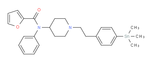 N-phenyl-N-(1-(4-(trimethylstannyl)phenethyl)piperidin-4-yl)furan-2-carboxamide