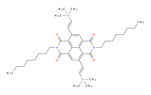 2,7-dioctyl-4,9-bis((E)-2-(trimethylstannyl)vinyl)benzo[lmn][3,8]phenanthroline-1,3,6,8(2H,7H)-tetraone