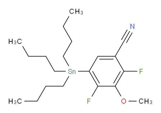 2,4-difluoro-3-methoxy-5-(tributylstannyl)benzonitrile