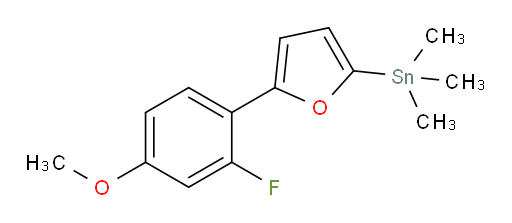 (5-(2-fluoro-4-methoxyphenyl)furan-2-yl)trimethylstannane
