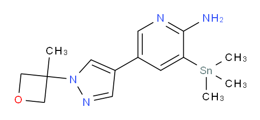 5-(1-(3-methyloxetan-3-yl)-1H-pyrazol-4-yl)-3-(trimethylstannyl)pyridin-2-amine