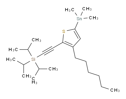 ((3-hexyl-5-(trimethylstannyl)thiophen-2-yl)ethynyl)triisopropylsilane