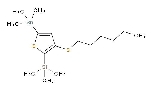 (3-(hexylthio)-5-(trimethylstannyl)thiophen-2-yl)trimethylsilane