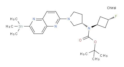 tert-butyl ((1r,3S)-3-fluorocyclobutyl)((S)-1-(6-(trimethylstannyl)-1,5-naphthyridin-2-yl)pyrrolidin-3-yl)carbamate