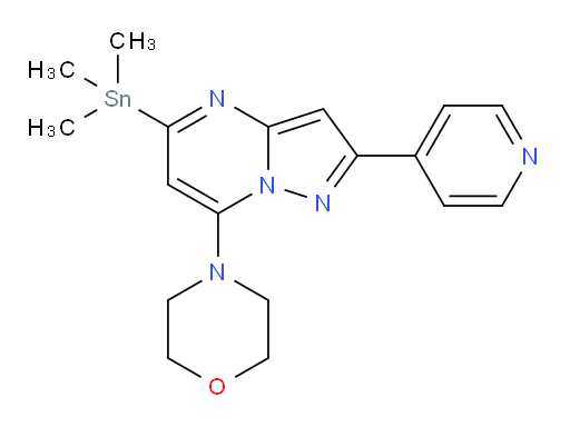 4-(2-(pyridin-4-yl)-5-(trimethylstannyl)pyrazolo[1,5-a]pyrimidin-7-yl)morpholine