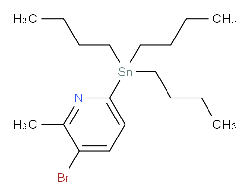 3-bromo-2-methyl-6-(tributylstannyl)pyridine
