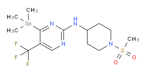 N-(1-(methylsulfonyl)piperidin-4-yl)-5-(trifluoromethyl)-4-(trimethylstannyl)pyrimidin-2-amine