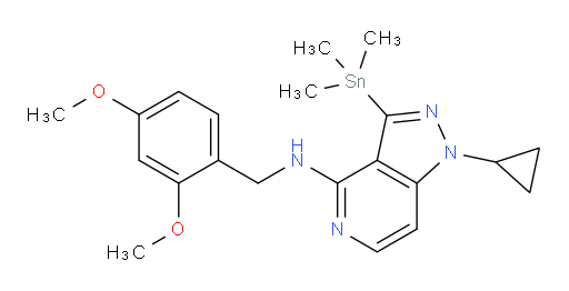 1-cyclopropyl-N-(2,4-dimethoxybenzyl)-3-(trimethylstannyl)-1H-pyrazolo[4,3-c]pyridin-4-amine